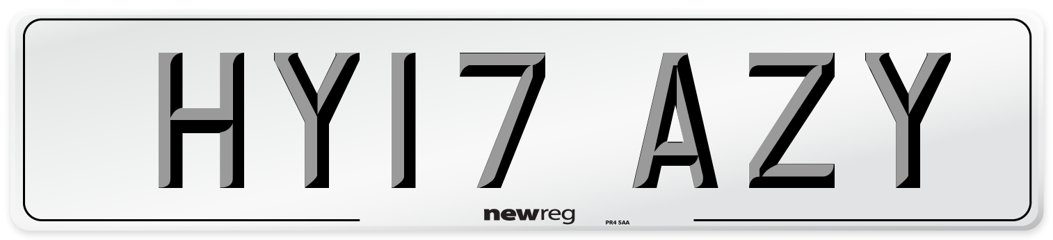 HY17 AZY Number Plate from New Reg